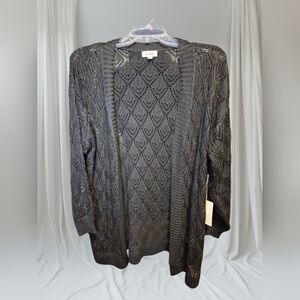 La Miel Women's Black Knit Cardigan
